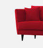 Norway Velvet 1 Seater Sofa in Cherry Red Colour