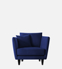 Norway Velvet 1 Seater Sofa in Indigo Blue Colour
