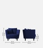 Norway Velvet 1 Seater Sofa in Indigo Blue Colour