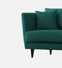 Norway Velvet 1 Seater Sofa in Arabian Green Colour