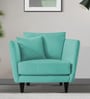 Norway Velvet 1 Seater Sofa in Barmuda Aqua Colour