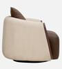 Notte Fabric Lounge Chair with Swivel in Mocha & Beige Colour Notte Fabric Lounge Chair with Swivel in Mocha & Beige Colour