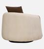 Notte Fabric Lounge Chair with Swivel in Mocha & Beige Colour Notte Fabric Lounge Chair with Swivel in Mocha & Beige Colour