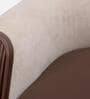 Notte Fabric Lounge Chair with Swivel in Mocha & Beige Colour Notte Fabric Lounge Chair with Swivel in Mocha & Beige Colour