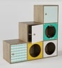 Noughts & Dots Step Storage Cabinet In Oak Colour