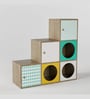 Noughts & Dots Step Storage Cabinet In Oak Colour