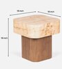 Nouve Solid Wood Side Table In Walnut Finish