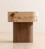Nouve Solid Wood Side Table In Walnut Finish