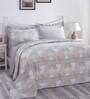 Beige Traditional Cotton Double Bed Duvet Cover With 2 Pillow Covers