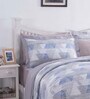 Blue Traditional Cotton Double Bed Duvet Cover With 2 Pillow Covers