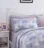 Blue Traditional Cotton Double Bed Duvet Cover With 2 Pillow Covers