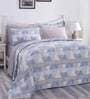 Blue Traditional Cotton Double Bed Duvet Cover With 2 Pillow Covers
