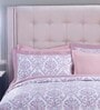 Purple Traditional Cotton Double Bed Duvet Cover With 2 Pillow Covers