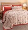 Red Traditional 300 TC Cotton (Set of 8) Double Bed Bedding Sets