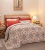 Red Traditional Cotton Double Bed Duvet Cover With 2 Pillow Covers