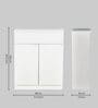 Nova 2 Door Shoe Cabinet in White Colour