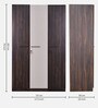 Nova 3 Door Wardrobe in Brown And White Finish