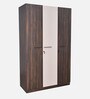 Nova 3 Door Wardrobe in Brown And White Finish