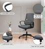Nova Breathable Mesh Ergonomic Chair in Grey & Black Colour