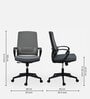 Nova Breathable Mesh Ergonomic Chair in Grey & Black Colour