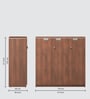 Nova 3 Door File Cabinet In Walnut Finish With Lock