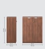 Nova 2 Door File Cabinet In Walnut Finish With Lock