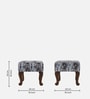 Nova Fabric Seating Stoole Black & White Finish