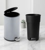 Silver Metal Nova Trash Bin 3 Ltr