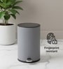 Silver Metal Nova Trash Bin 3 Ltr