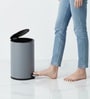 Silver Metal Nova Trash Bin 3 Ltr