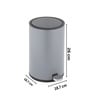 Silver Metal Nova Trash Bin 3 Ltr