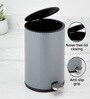 Silver Metal Nova Trash Bin 3 Ltr