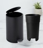 Black Metal Nova Trash Bin 3 Ltr