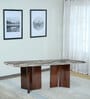 Nova 8 Seater Dining Table In Brown & Black Finish