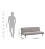 Nova Sofa Cum Bed In Grey Colour