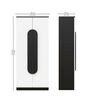 Novaarc 2 Door Wardrobe In Black & White Finish