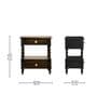 Novan Solid Wood Bedside Table In Black Finish
