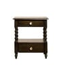 Novan Solid Wood Bedside Table In Black Finish