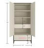 Novara Kids 2 Door Wardrobe In English Pink Finish