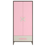 Novara Kids 2 Door Wardrobe In English Pink Finish