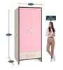 Novara Kids 2 Door Wardrobe In English Pink Finish