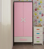 Novara Kids 2 Door Wardrobe In English Pink Finish