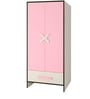 Novara Kids 2 Door Wardrobe In English Pink Finish