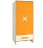 Novara Kids 2 Door Wardrobe In Mango Yellow Finish