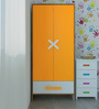 Novara Kids 2 Door Wardrobe In Mango Yellow Finish