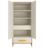 Novara Kids 2 Door Wardrobe In Mango Yellow Finish