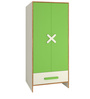 Novara Kids 2 Door Wardrobe In Verdant Green Finish
