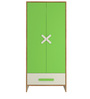 Novara Kids 2 Door Wardrobe In Verdant Green Finish