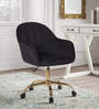 Novas Guest Chair In Black Velvet  Finish