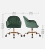 Novas Guest Chair In Green Velvet  Finish